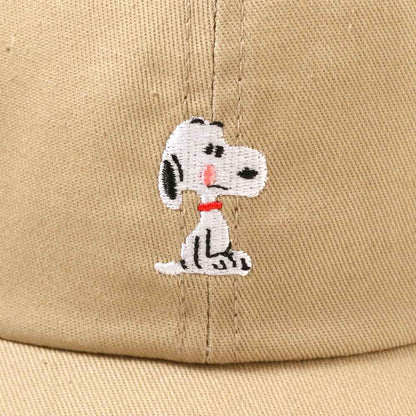 コットンツイルキャップ ロゴ ベージュ