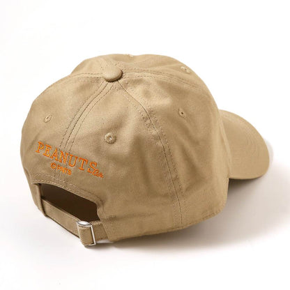 コットンツイルキャップ ロゴ ベージュ