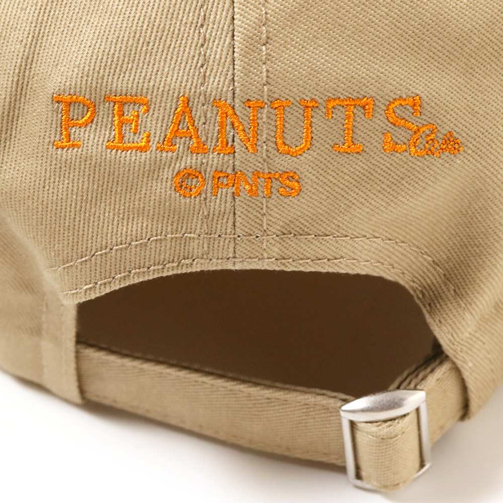 コットンツイルキャップ ロゴ ベージュ