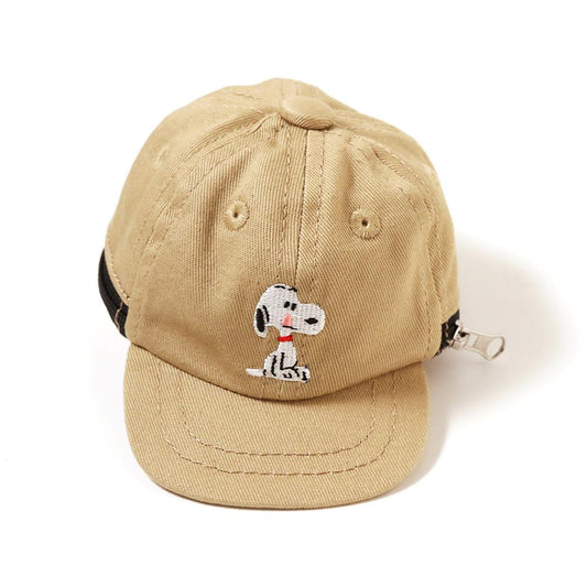 コットンツイルキャップ ミニポーチ ロゴ ベージュ