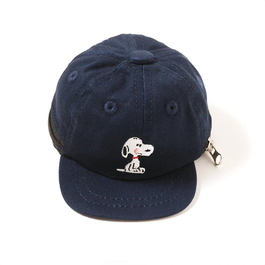 コットンツイルキャップ ミニポーチ ロゴ ネイビー