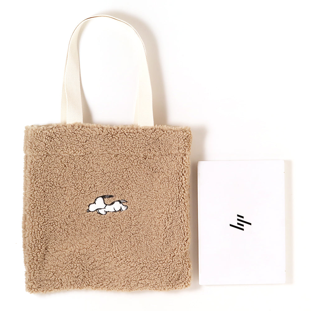 ボアトートバッグ ベージュ – PEANUTS Cafe Online Shop